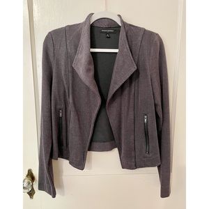 Heather gray open sweater